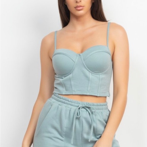 Sage green  2-piece jogger set. - Picture 2 of 4